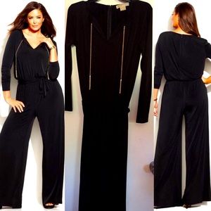 Michael Kors chain neck matte jersey jumpsuit xxs
